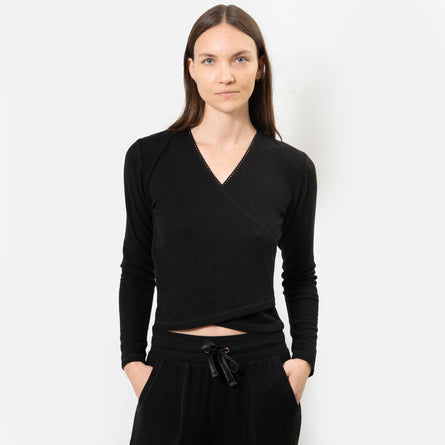 Camiseta cruzada Mujer Negro - Isotoner