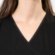 Camiseta cruzada Mujer Negro