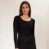 Camiseta de cuello cuadrado Mujer Marino noir - Isotoner