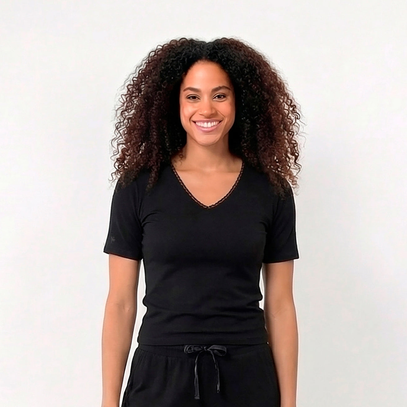 Camiseta Mangas cortas Mujer Negro