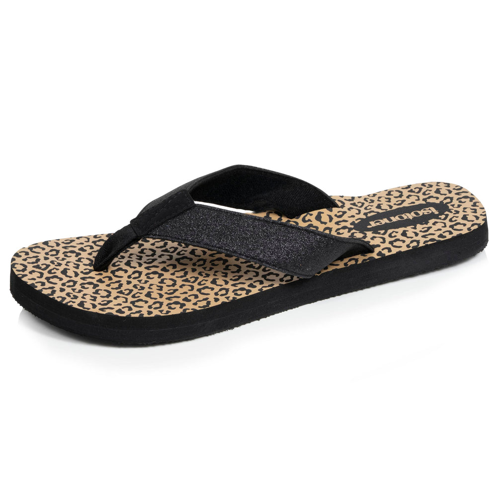 Chanclas Mujer EVERYWEAR™ Leopardo/Negro - Isotoner