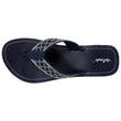 Chanclas Mujer perlas con tacón Azul marino