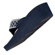 Chanclas Mujer perlas con tacón Azul marino