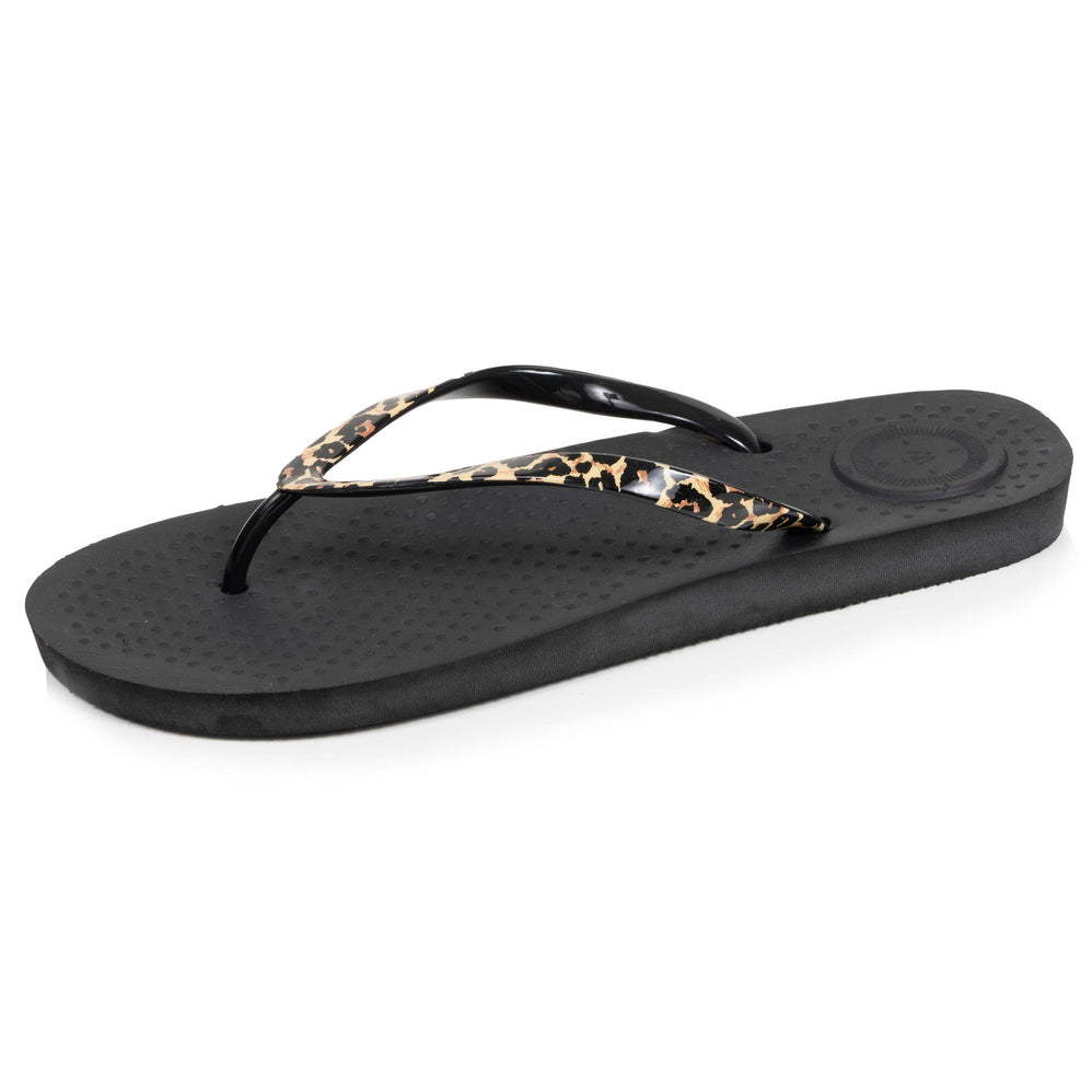 Chanclas Mujer EVERYWEAR™ Negro/leopardo - Isotoner
