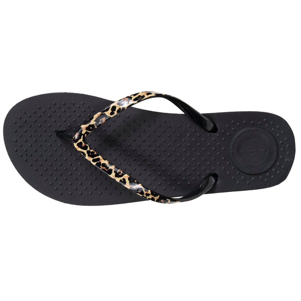Chanclas Mujer EVERYWEAR™ Negro/leopardo - Isotoner