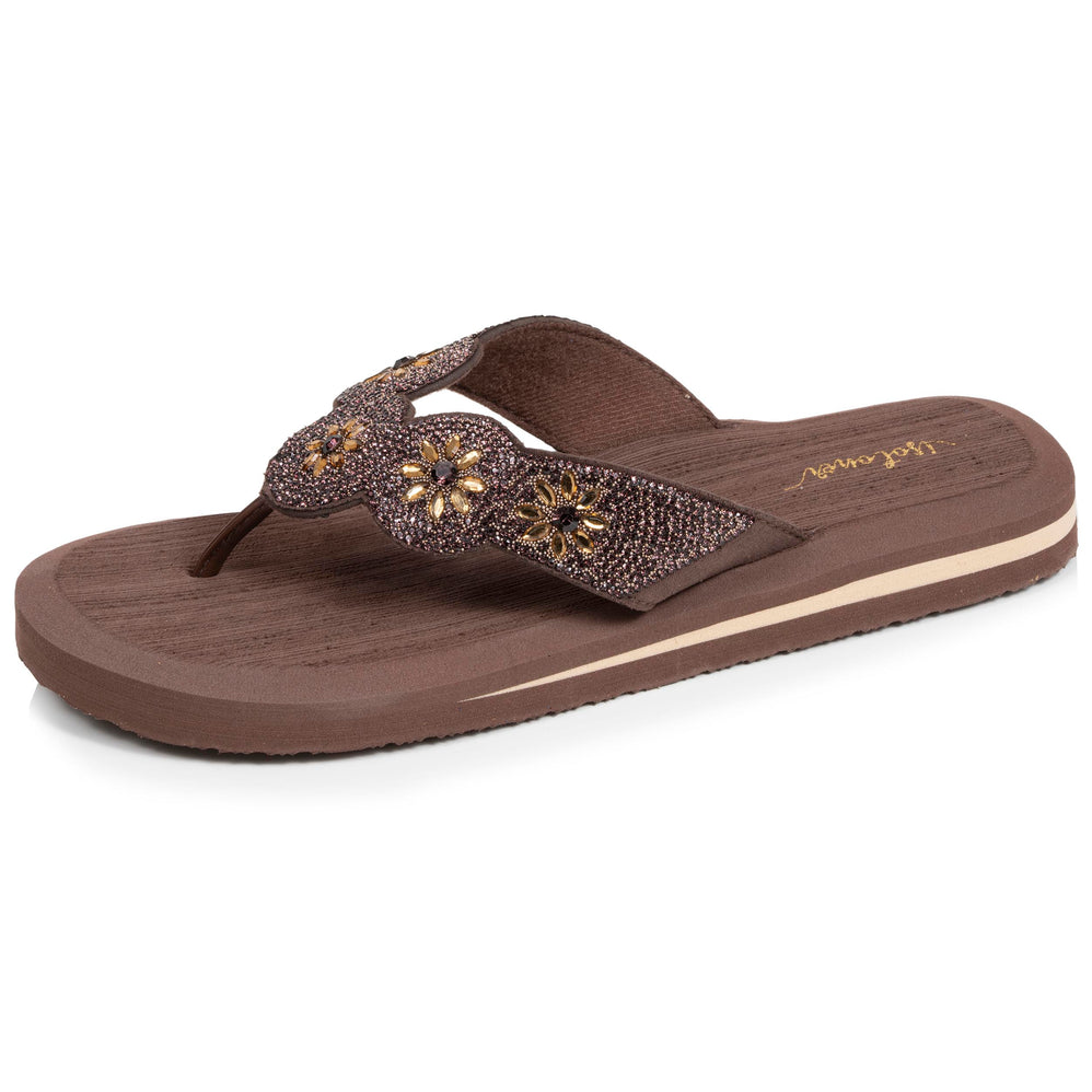 Chanclas Mujer YOGA sofisticada Marrón/beige - Isotoner
