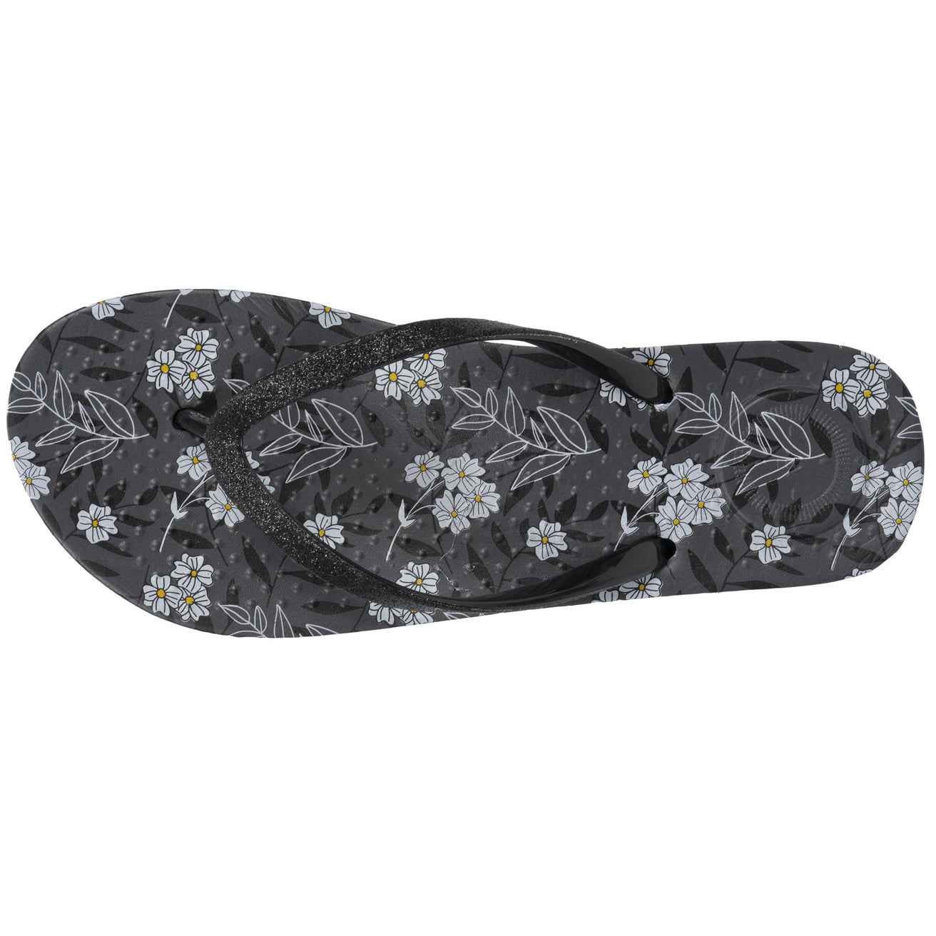 Chanclas Mujer estampado Floral negro