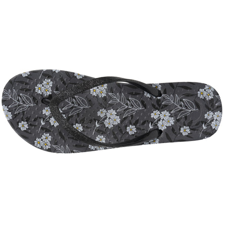 Chanclas Mujer estampado Floral negro - Isotoner