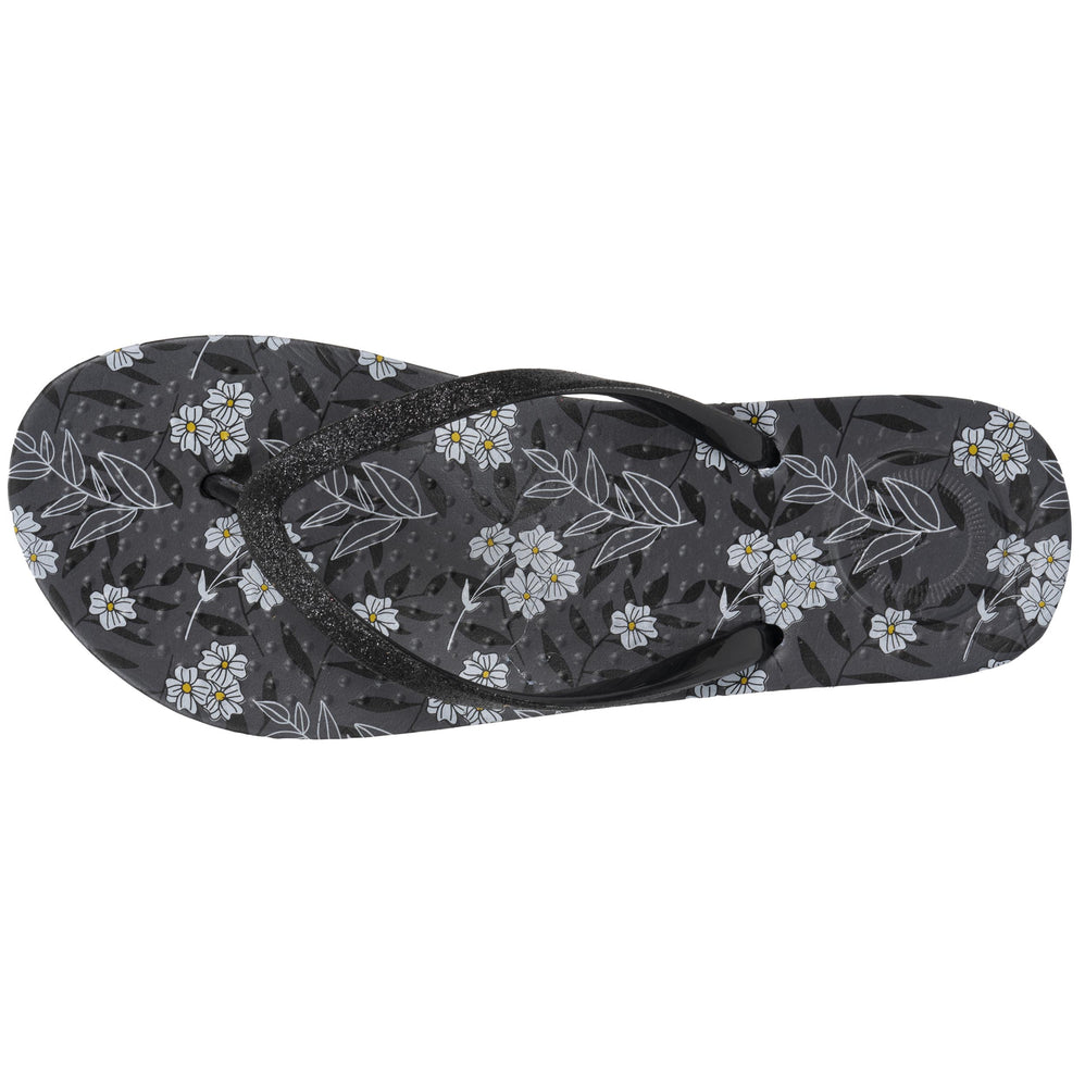 Chanclas Mujer estampado Floral negro - Isotoner