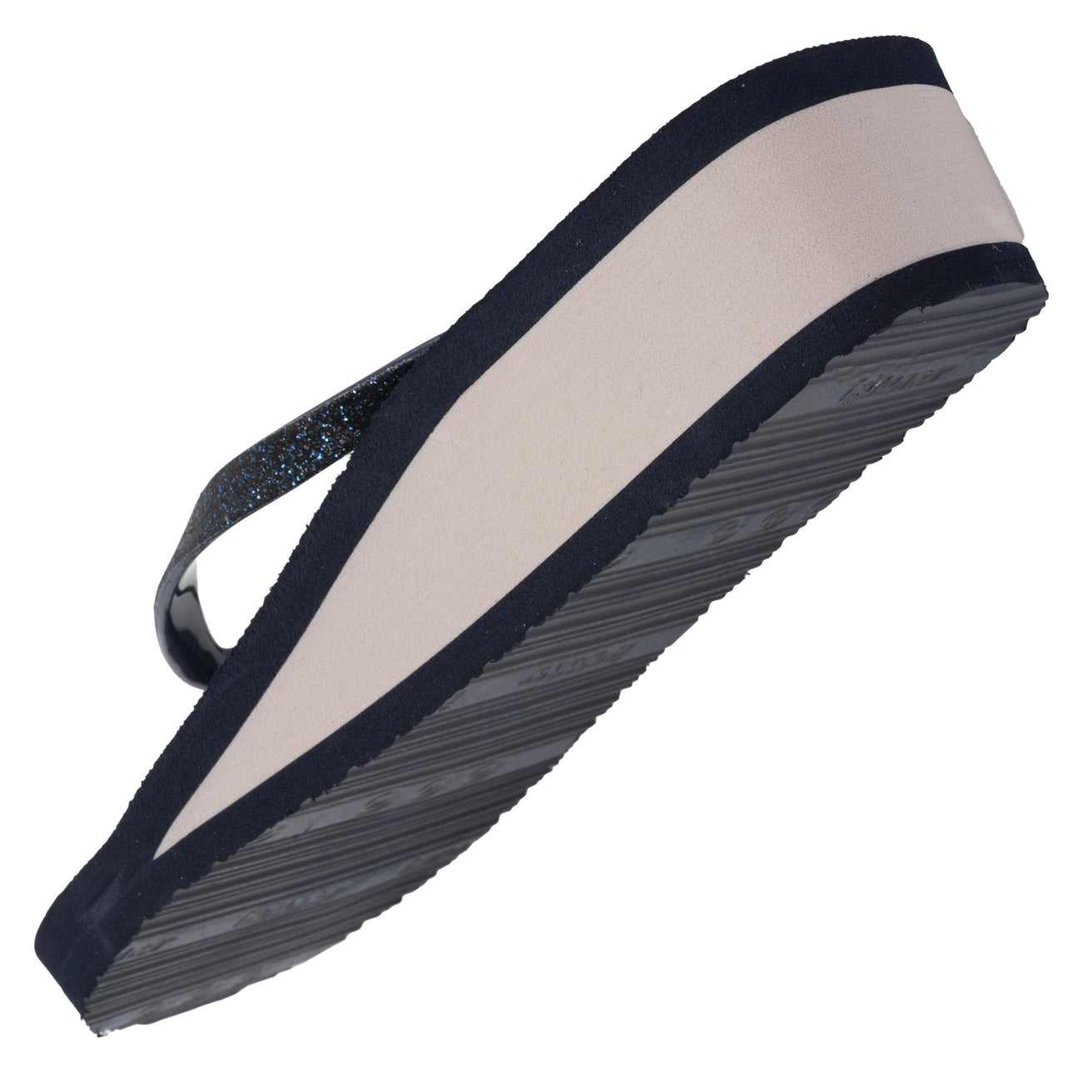 Chanclas Mujer estampado floral con tacón Marino