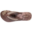 Chanclas Mujer perlas con tacón Oro/Marrón