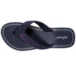 Chanclas Mujer perlas con tacón Azul marino/purpurina