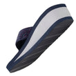 Chanclas Mujer perlas con tacón Azul marino/purpurina