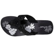 Chanclas Mujer perlas con tacón Negro/Plata