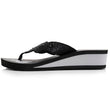 Chanclas Mujer perlas con tacón Negro/Plata