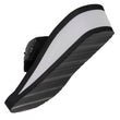 Chanclas Mujer perlas con tacón Negro/Plata