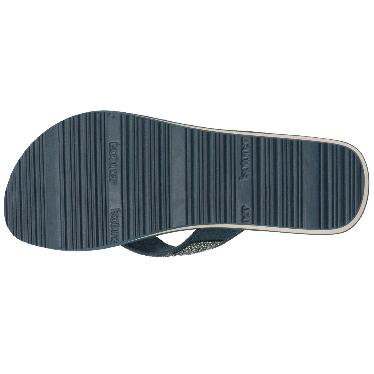 Chanclas Mujer perlas con tacón Verde Pato