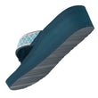 Chanclas Mujer tacón purpurina Verde Pato
