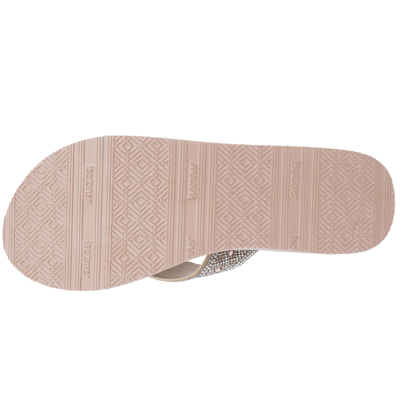 Chanclas Mujer tira ancha sofisticada Beige