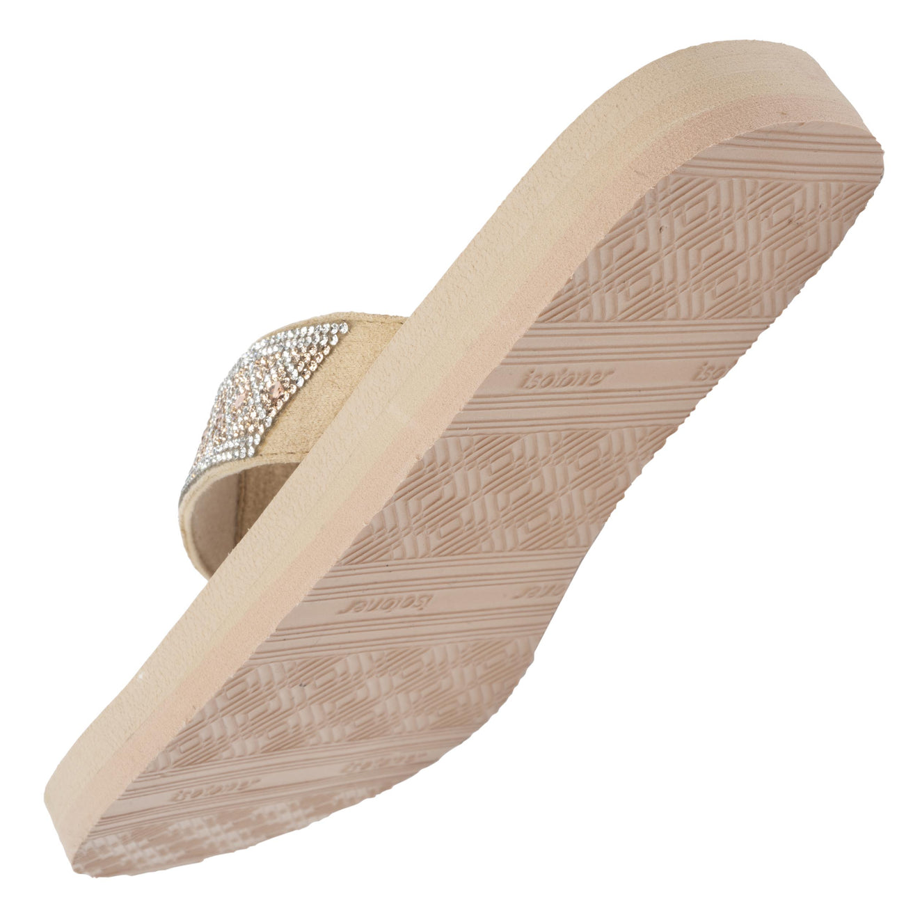 Chanclas Mujer tira ancha sofisticada Beige