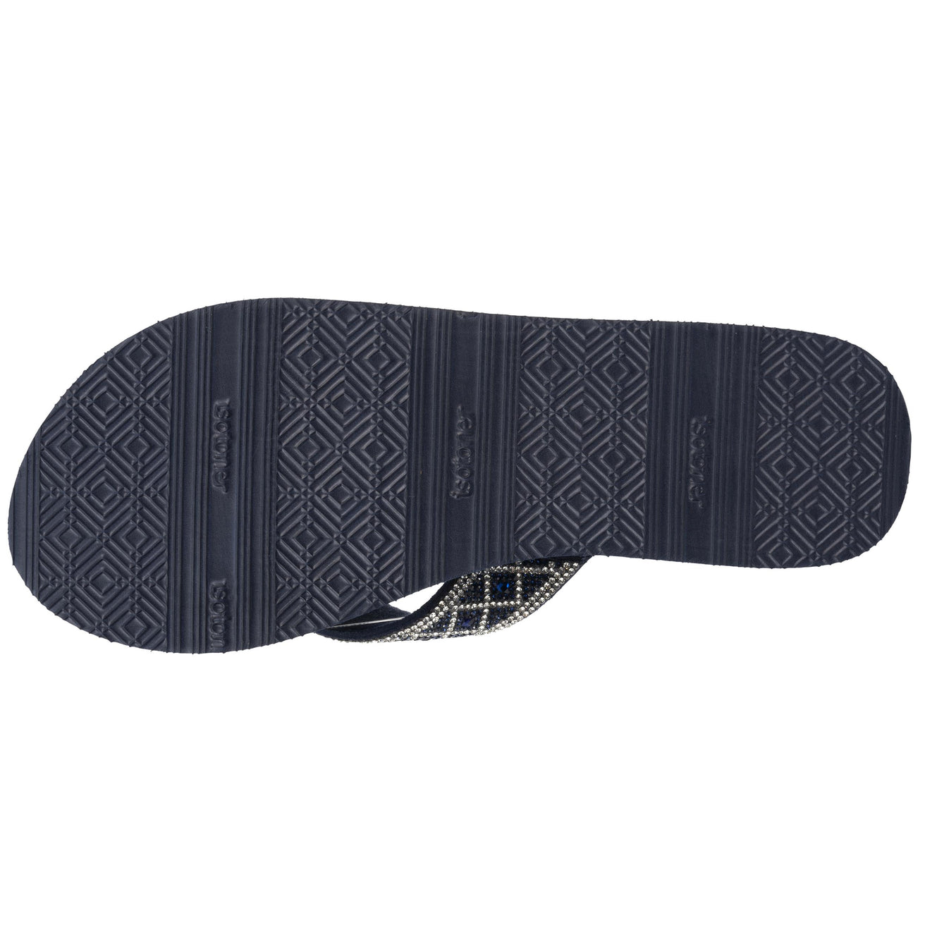 Chanclas Mujer tira ancha sofisticada Marino
