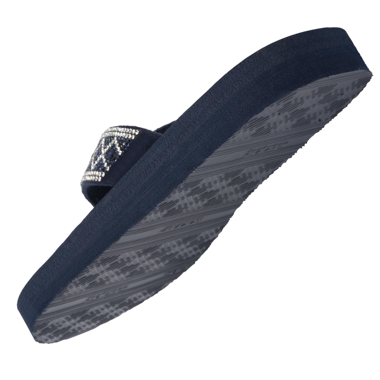 Chanclas Mujer tira ancha sofisticada Marino