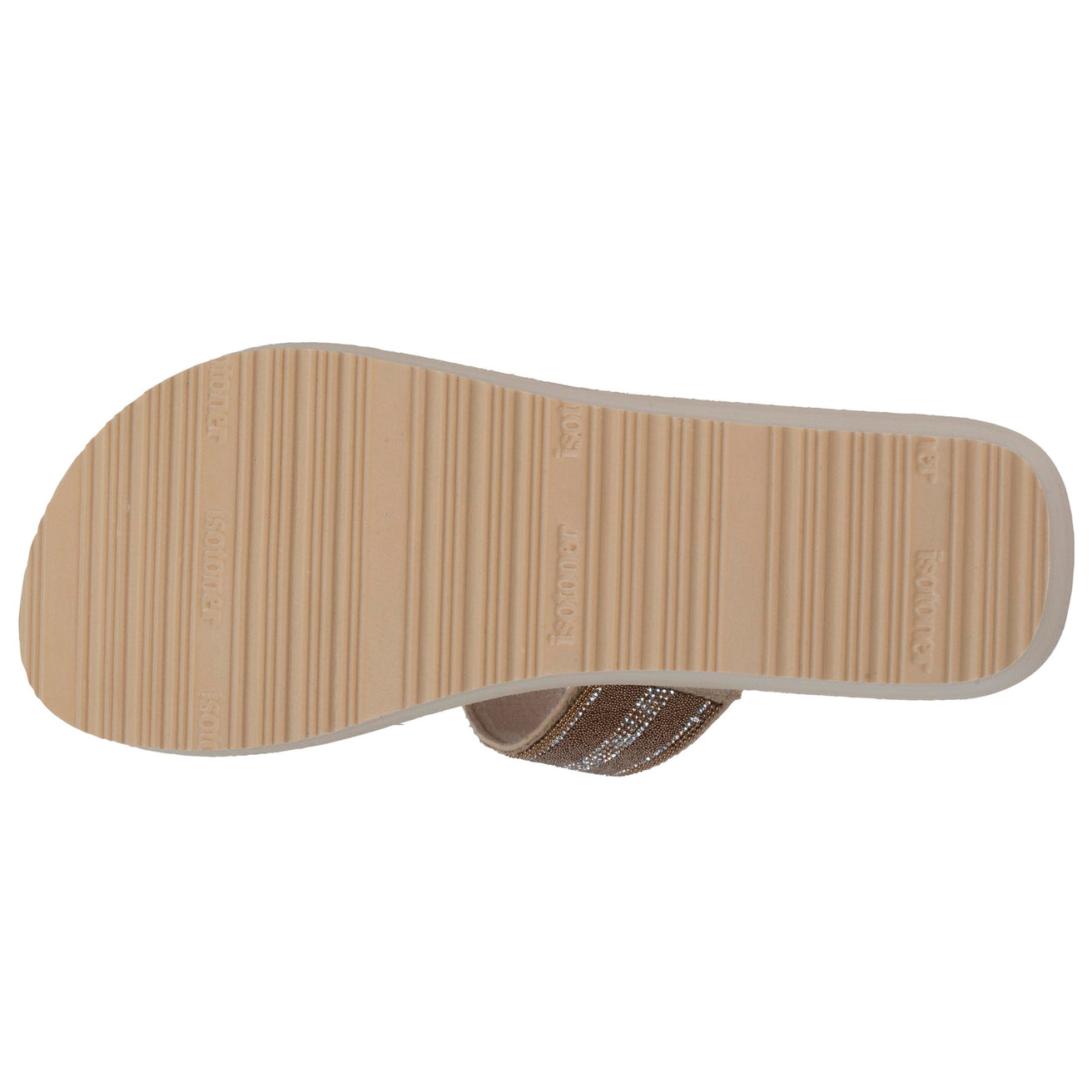 Chanclas Mujer ancho tiras con tacón Beige