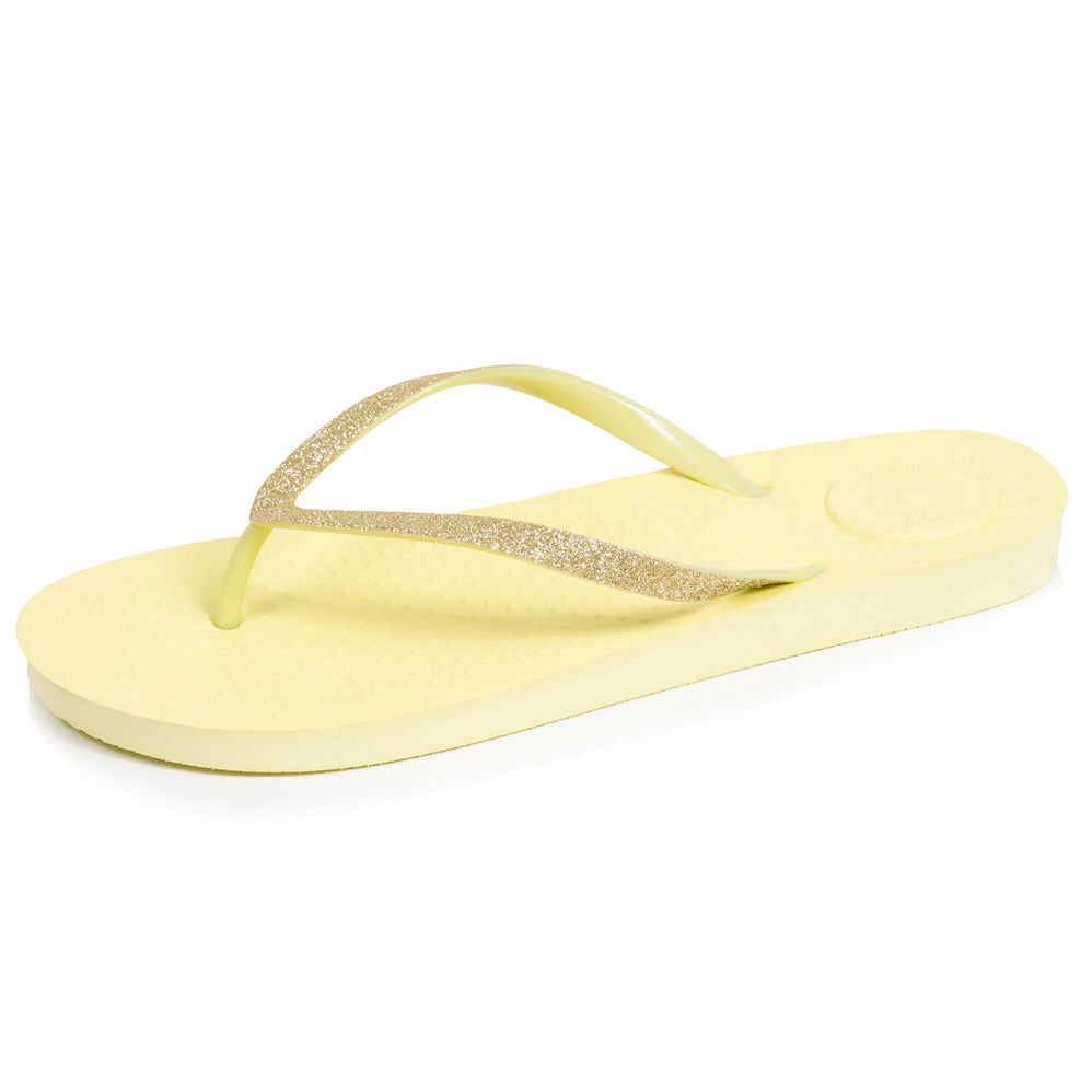 Chanclas Mujer tira purpurina Amarillo - Isotoner