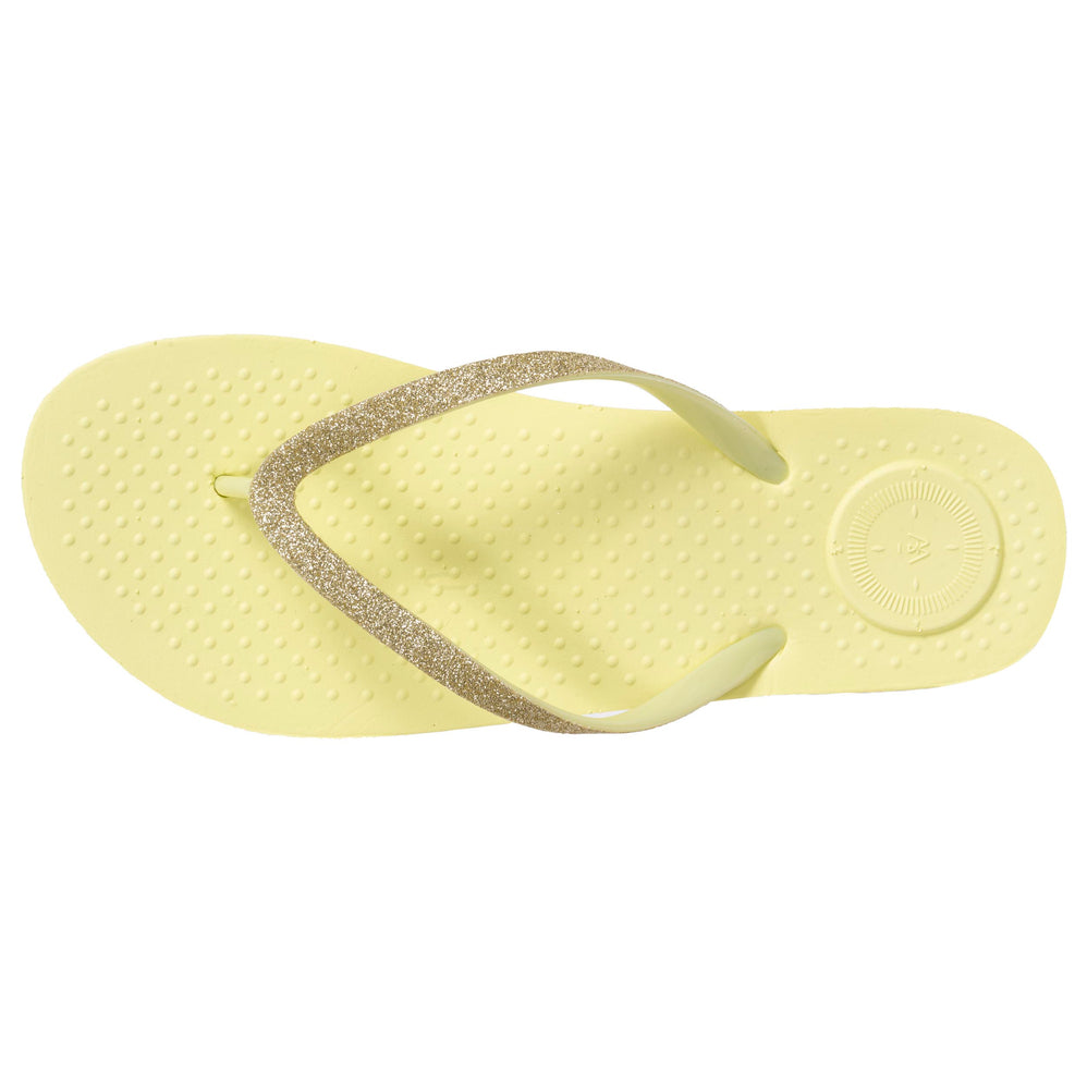 Chanclas Mujer tira purpurina Amarillo - Isotoner