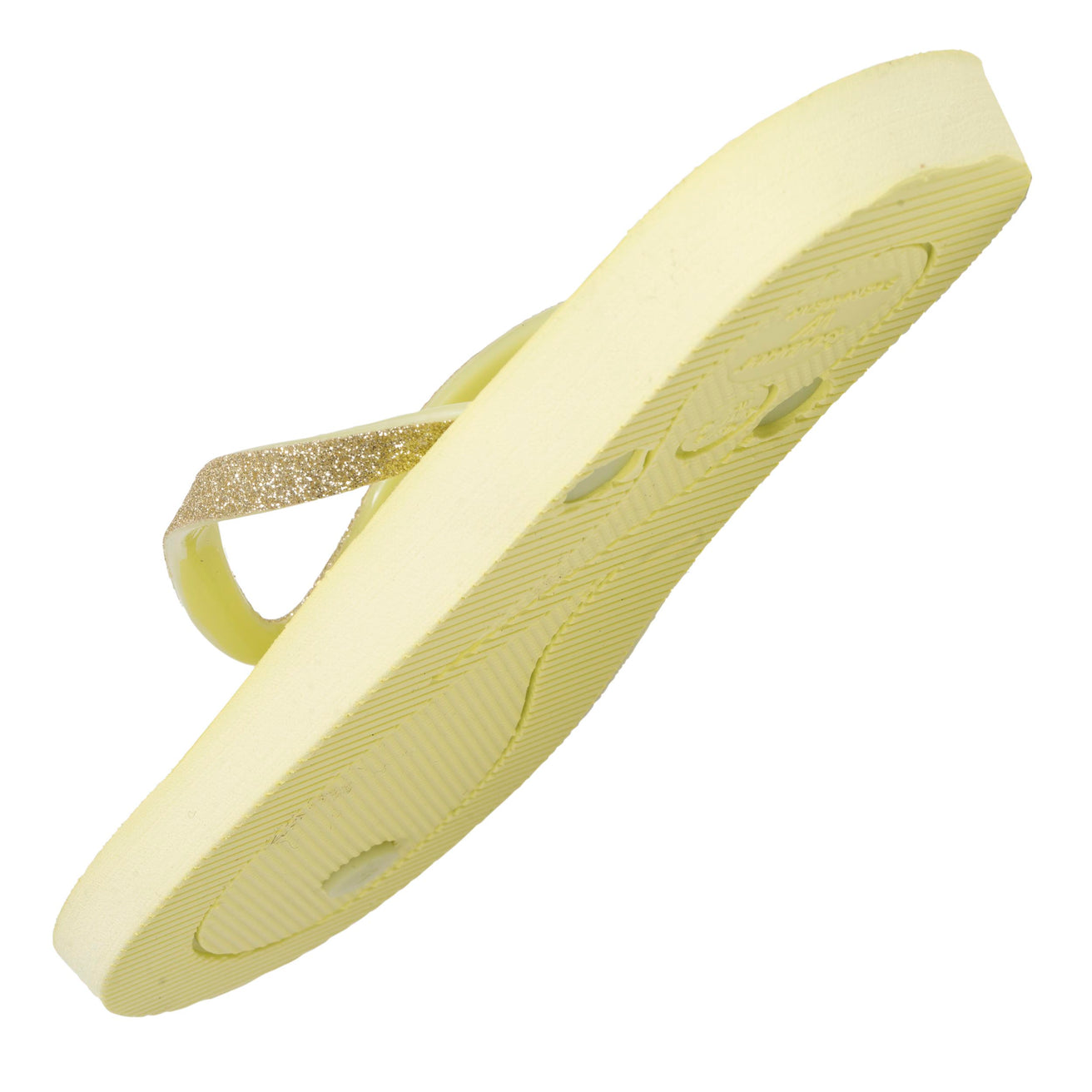 Chanclas Mujer tira purpurina Amarillo