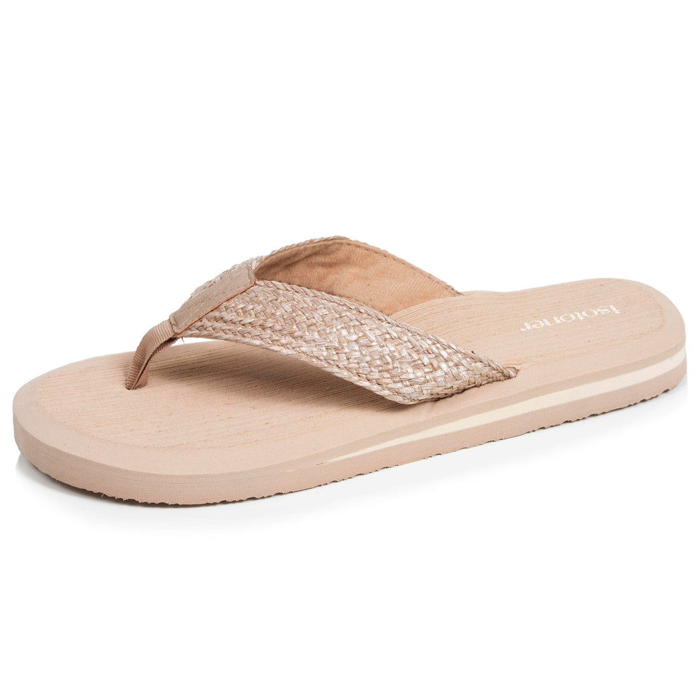 Chanclas Mujer yoga confort Beige - Isotoner