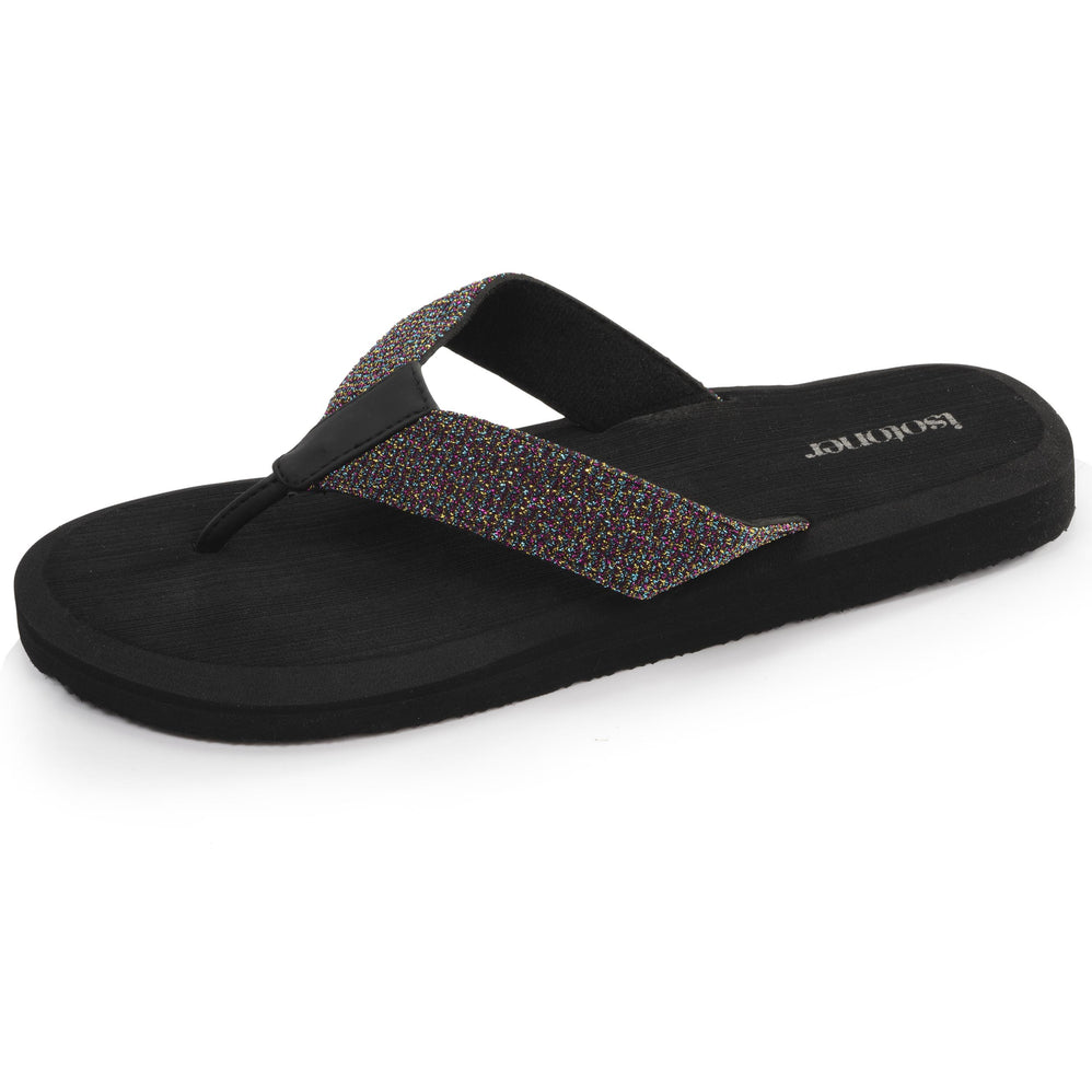 Chanclas Mujer yoga confort Negro - Isotoner