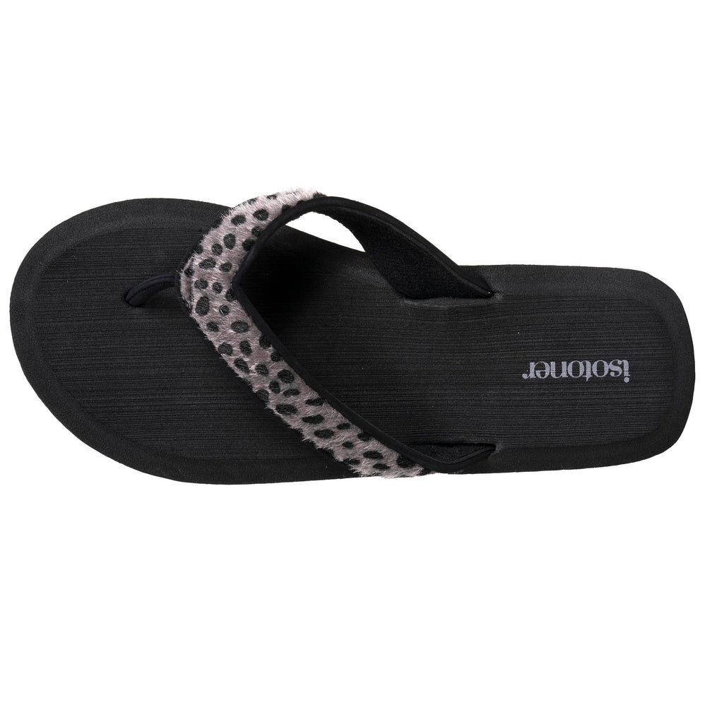 Chanclas Mujer yoga jungla Leopardo/Negro - Isotoner
