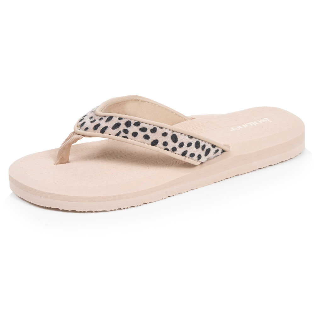 Chanclas Mujer yoga jungle Beige leopardo - Isotoner