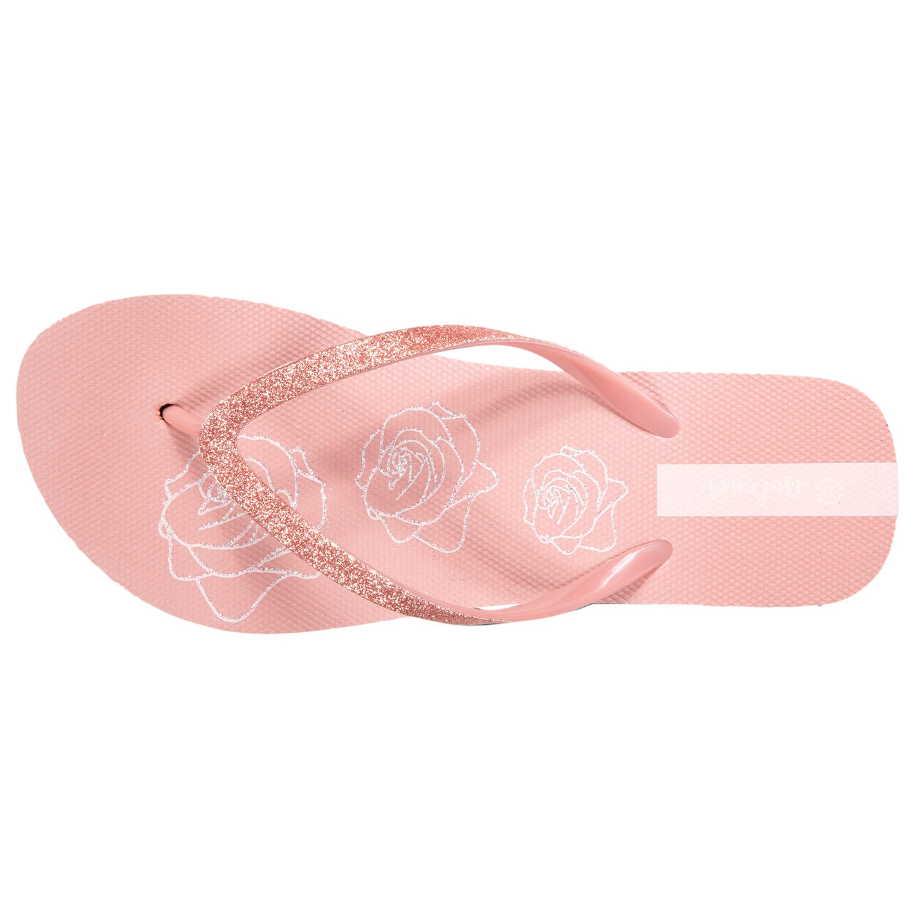 Chanclas Mujer estampado floral con tacón Rosa