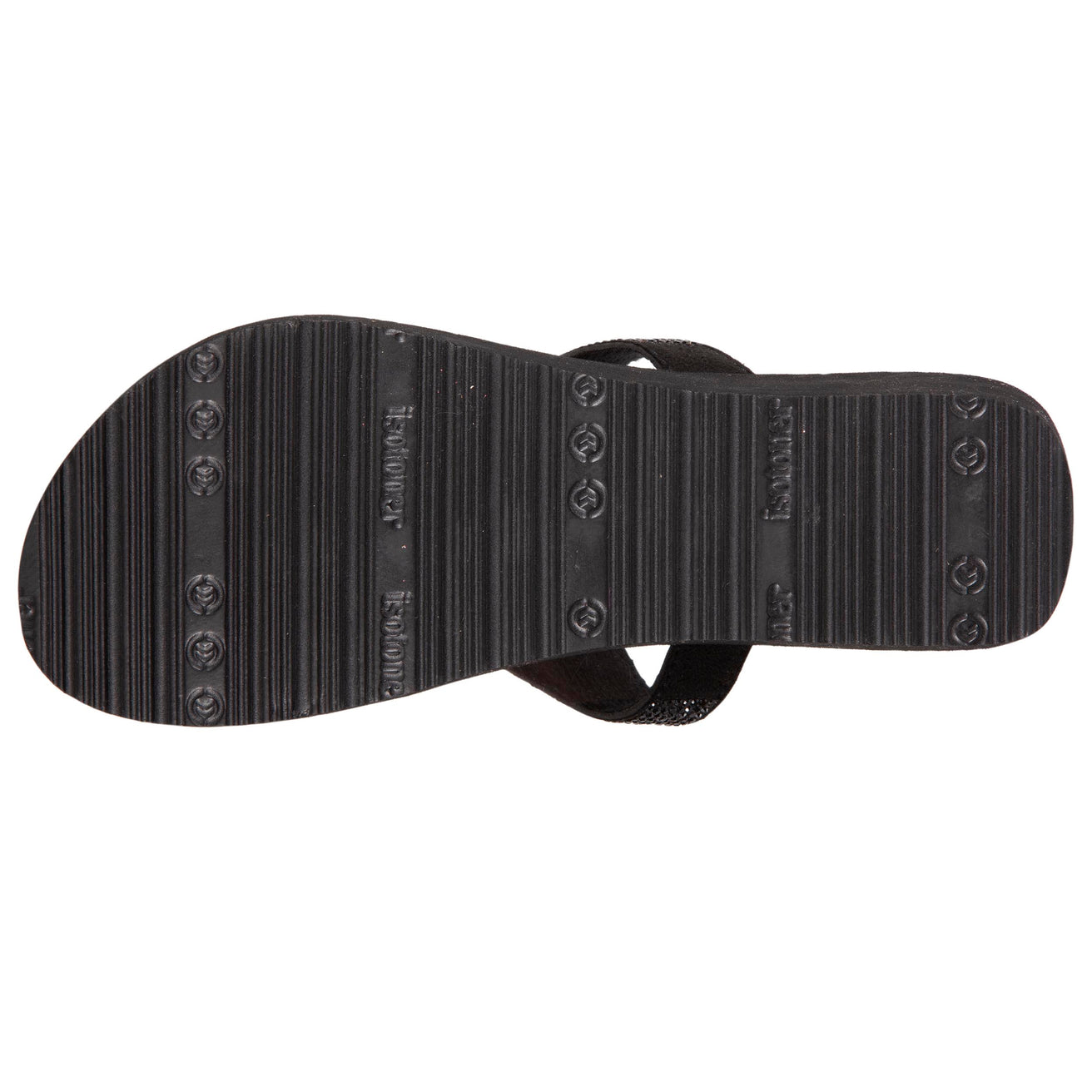 Chanclas Mujer con strass y tacón Negro