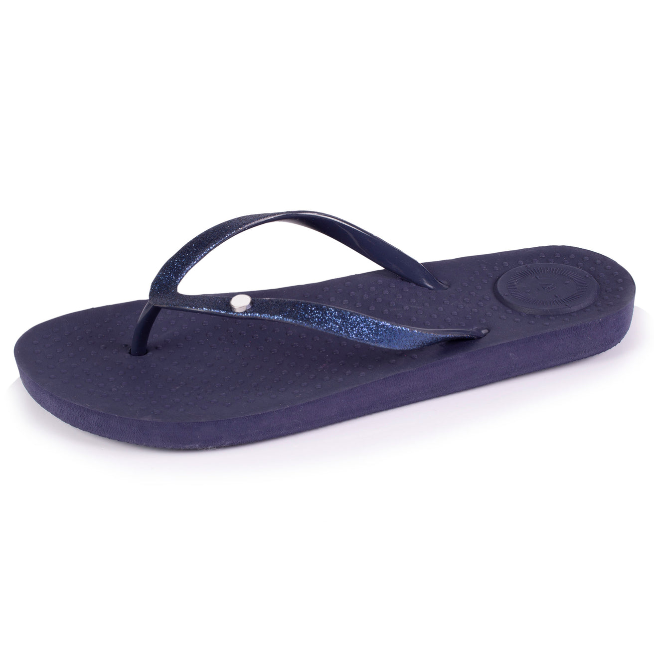 Chanclas Mujer correa brillantes Marino