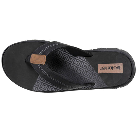 Chanclas sport Hombre confort Negro logo - Isotoner