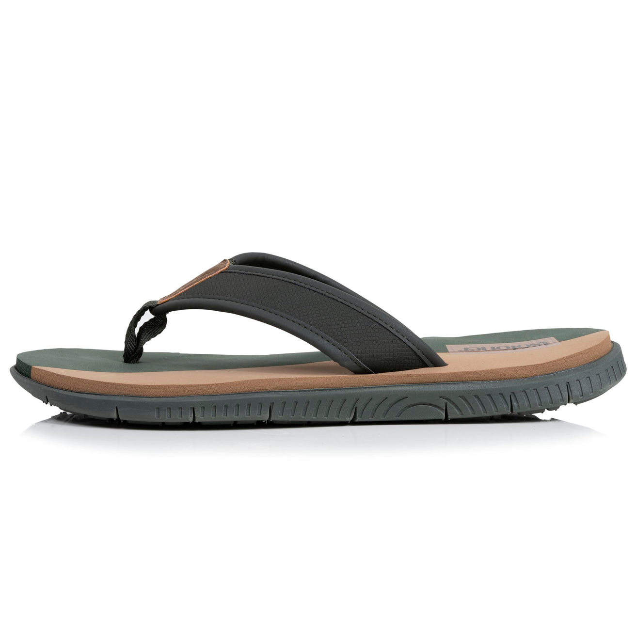 Chanclas sport Hombre confort Caqui bicolor
