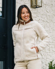 Chaqueta sherpa Mujer mangas largas Crudo