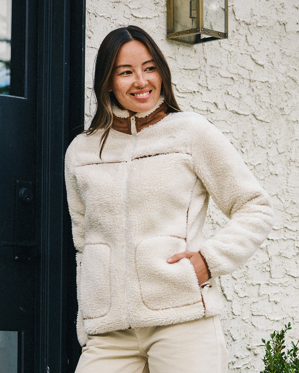 Chaqueta sherpa Mujer mangas largas Crudo - Isotoner