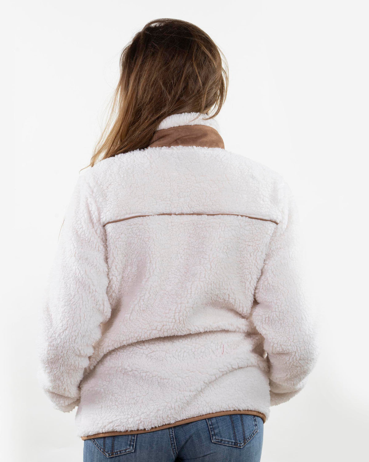 Chaqueta sherpa Mujer mangas largas Crudo
