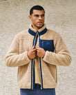 Chaqueta sherpa Hombre mangas largas Beige
