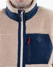 Chaqueta sherpa Hombre mangas largas Beige