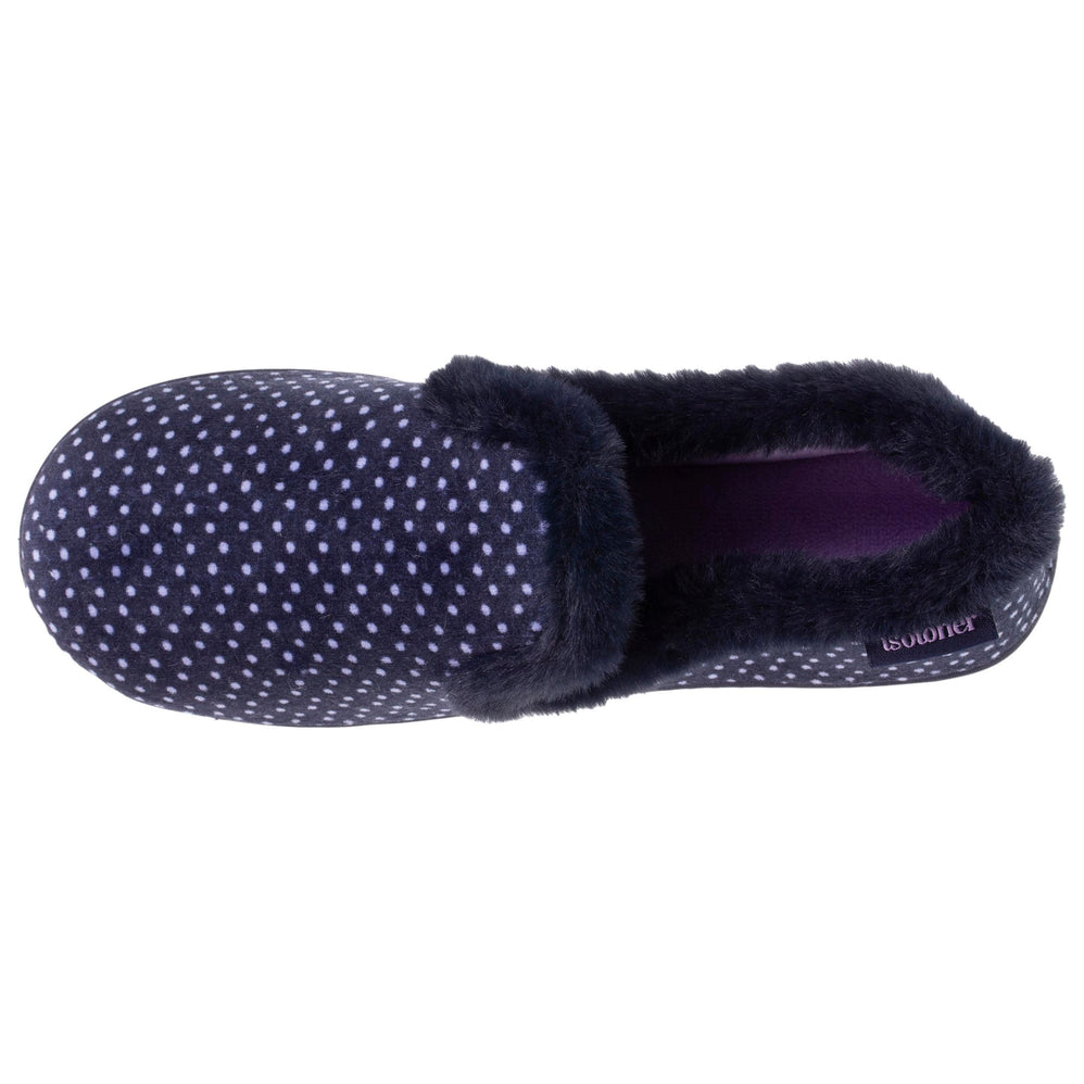 Zapatillas de casa Cerradas Mujer Lunares marino - Isotoner