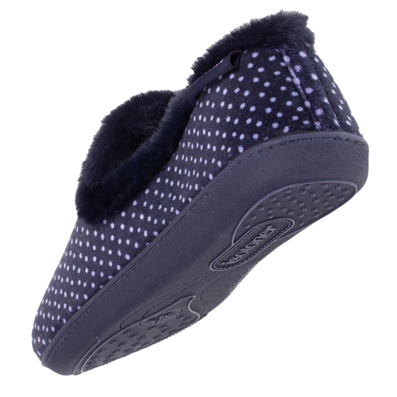 Zapatillas de casa Cerradas Mujer Lunares marino