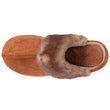 Zapatillas de casa Chinelas Mujer Camel Imitación piel