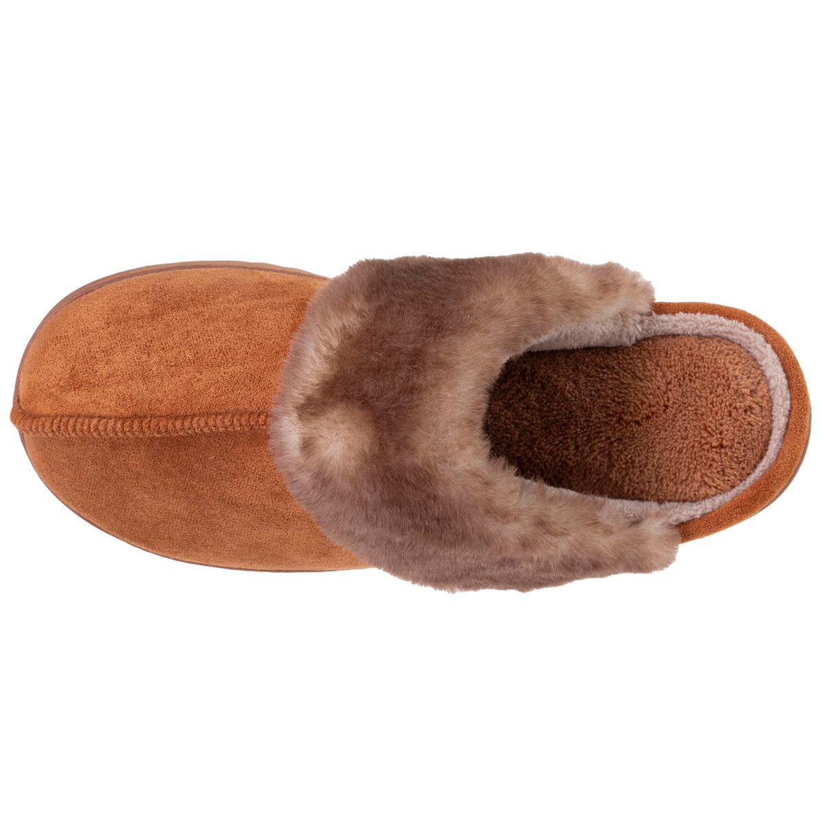 Zapatillas de casa Chinelas Mujer Camel Imitación piel