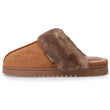 Zapatillas de casa Chinelas Mujer Camel Imitación piel