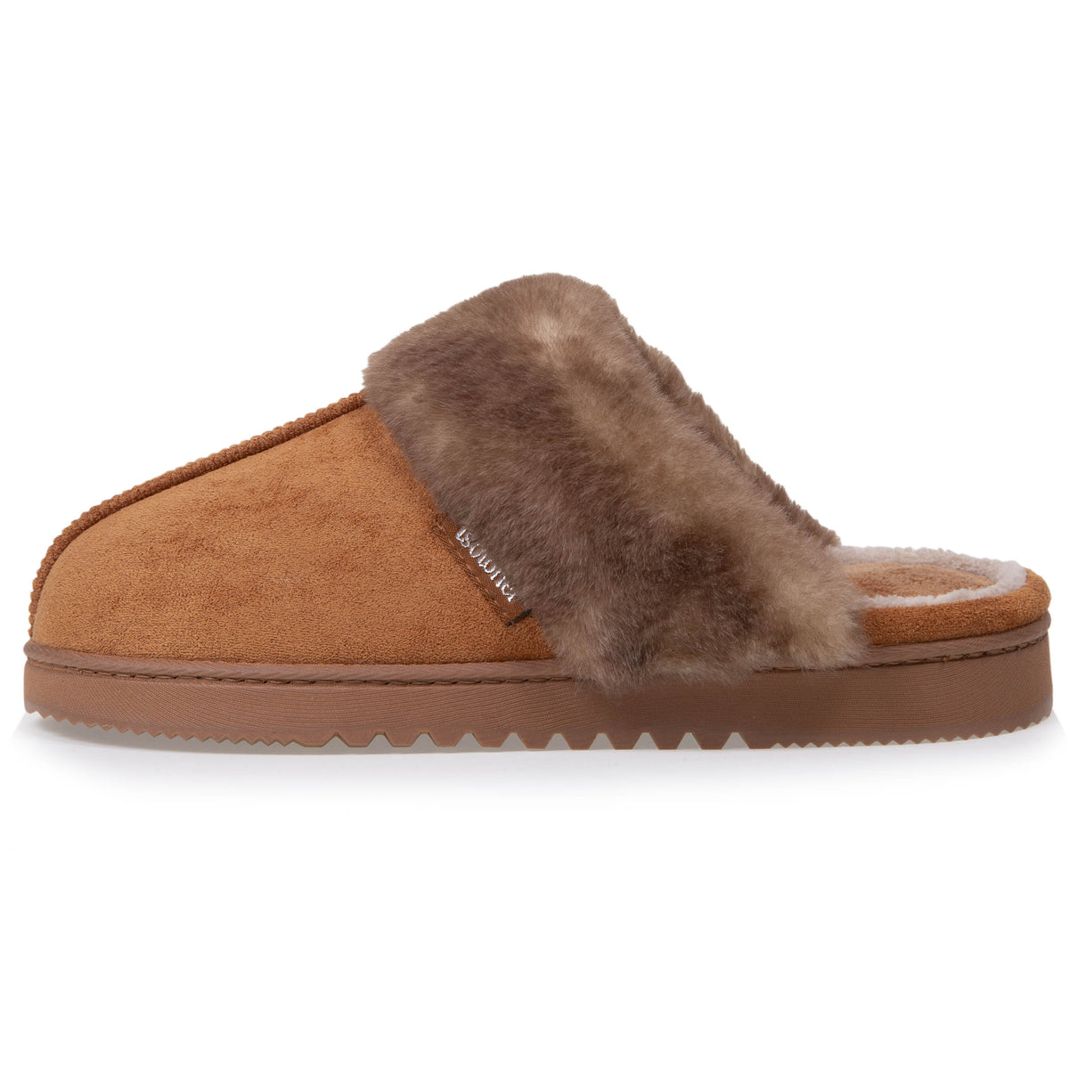 Zapatillas de casa Chinelas Mujer Camel Imitación piel